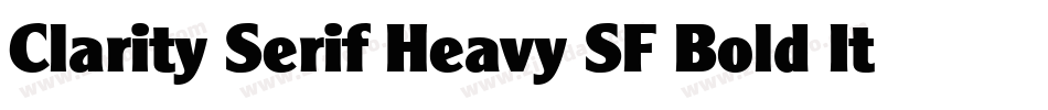 Clarity Serif Heavy SF Bold Italic字体转换